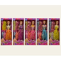 Лялька 5533A-3 (144шт/2) 5 видів, з набором суконь, у коробці 32, 5*4*13см