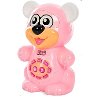 Інтерактивна музична іграшка Балакуче звірятко Ведмедик FT 0043 / Рожевий