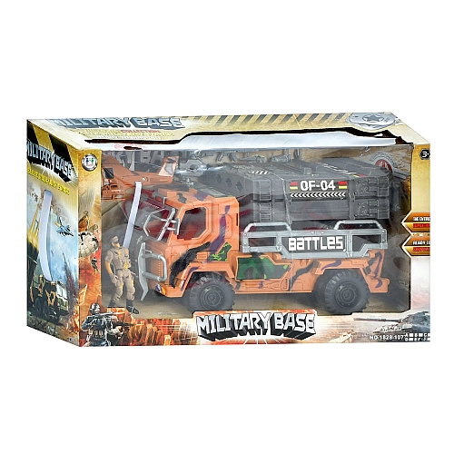 Набір з транспортом 1828-110E машина 32см, гелікоптер (звук, світло), солдати