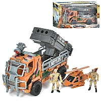 Набір з транспортом 1828-110E машина 32см, гелікоптер (звук, світло), солдати