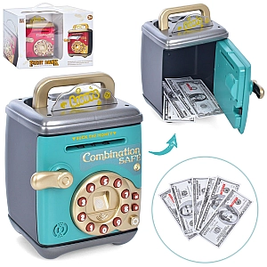 Скарбничка сейф з кодом, затягує купюри, звук, світло (MK 5027)