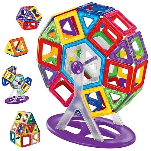 Магнітний конструктор IBLOCK "Колесо огляду", 46 деталей - цікаві ігри для дітей!