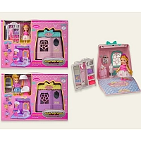 Ляльковий будиночок 602A/B з лялькою, меблями та аксесуарами