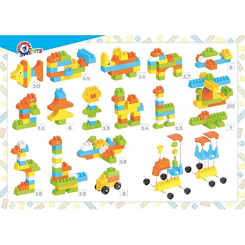 Конструктор дитячий блочний різнокольоровий 90 деталей 6573