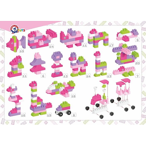 Конструктор дитячий блочний різнокольоровий 90 деталей 6535