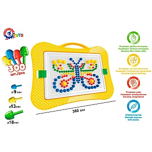 Розвиваюча Гра Мозаїка 7 ТехноК з кольоровими фішками 300 деталей 2100