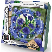 Набір для вишивки та створення годинника 'Васильки' (Embroidery Clock ЕС-01-02)