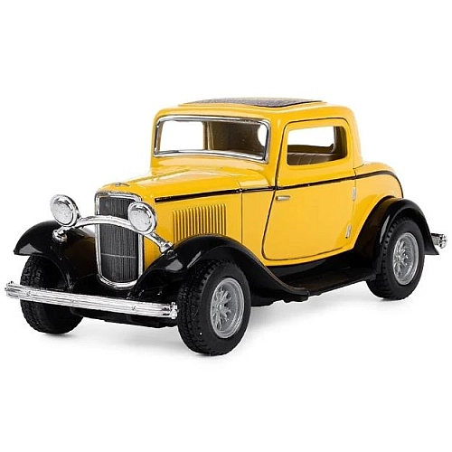 Машинка металева Kinsmart 1:34 1932 Ford 3-Window Coupe KT5332W / Жовтий