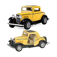 Машинка KT 5332 W метал 1932 Ford 3-Window Coupe Колір жовтий