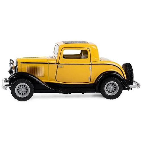 Машинка металева Kinsmart 1:34 1932 Ford 3-Window Coupe KT5332W / Жовтий