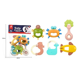 Набір брязкалець для малюків 6 шт / Брязкальце-прорізувач MY040