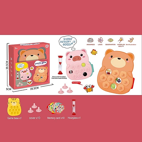 Гра "Розвиток зорової пам'яті"913-023 картки із завданнями, пісочний годинник