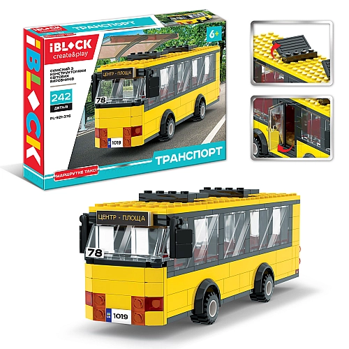 Конструктор IBLOCK Маршрутне таксі 242 деталі PL-921-376