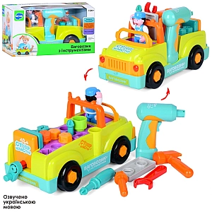 Конструктор вантажівка "Ваговозик" HOLA 6109 музичний з інструментами