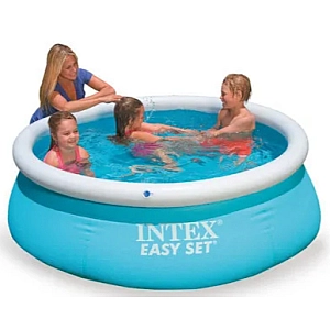 Басейн Intex Easy Set 28101, 183×51 см, з надувним кільцем, обʼєм 886 л