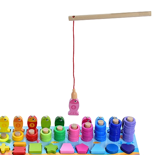 Деревянный Сортер MD 1926 с Магнитной Рыбалкой для Детей