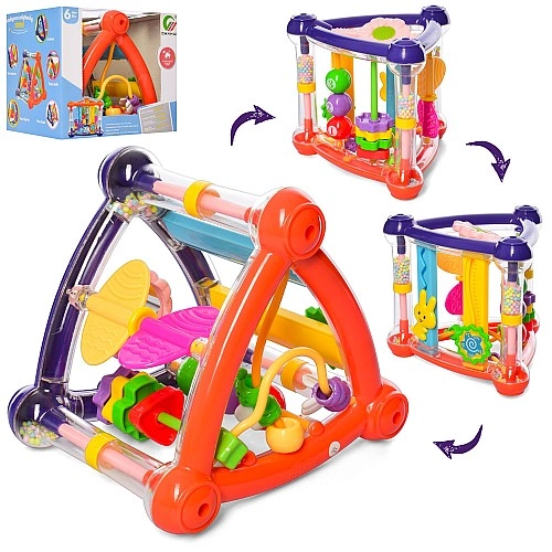 Развивающий учебный комплекс для малышей 1+ Сортер (лабиринт, трещотка, погремушка) BA8725