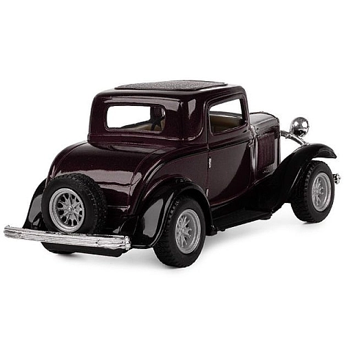 Машинка KT 5332 W метал 1932 Ford 3-Window Coupe Колір бордовий
