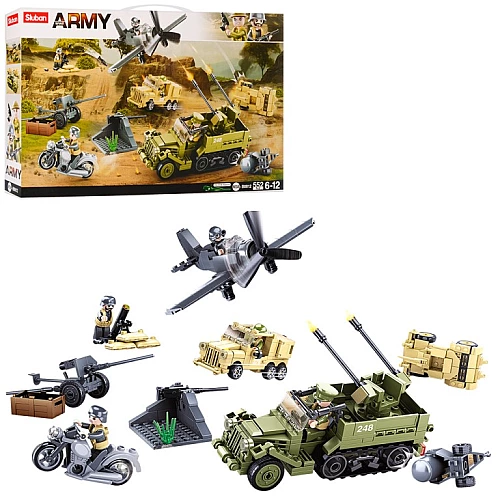 Конструктор Sluban Army M38-B0812 Военная битва, 552 деталей