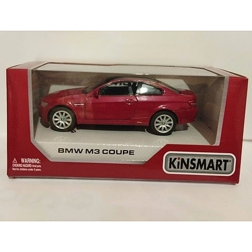Масштабная модель Kinsmart BMW M3 Coupe 1:36 KT5348W (бордовая)