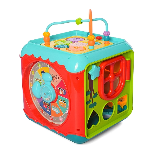 Многофункциональный центр 8 в 1 "МегаБизи-Куб с молотком" | звуковые эффекты (HE0533)