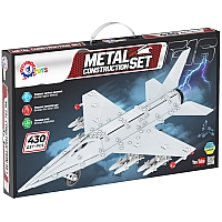 Іграшка Конструктор металевий Літак F-16 430 деталей 9598
