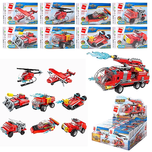 Конструктор Qman 8в1 Пожежна Техніка 1805