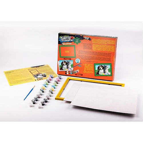 Картина за номерами 32x23 см "Друзі" з рамкою, фарби і пензлик (KN-01-10)