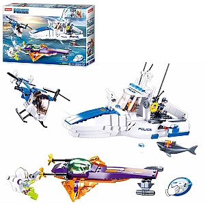 Конструктор Sluban M38-B0827 Поліція: Переслідування у морі 559 деталей