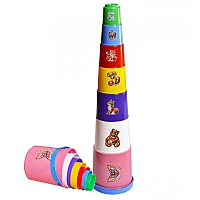 Іграшка пірамідка "Пасочки 6 шт з відром ТехноК" 2049