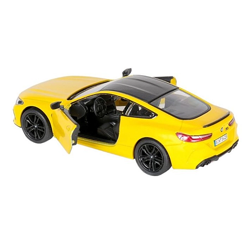 Машинка металева Kinsmart 1:38 BMW M8 Competition Coupe KT5425W інерційна, двері відчиняються / жовтий