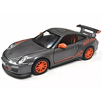 Металлическая машинка Kinsmart 1:36 2010 Porsche 911 GT3 RS KT5352W, инерционная / Серый