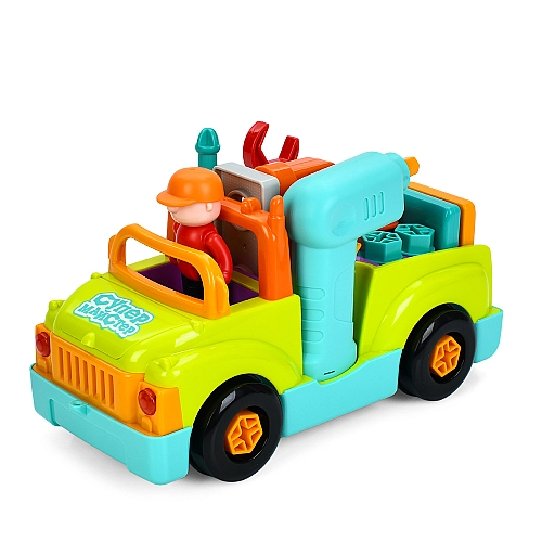 Конструктор-вантажівка "Ваговозик" HOLA 6109 музичний з інструментами