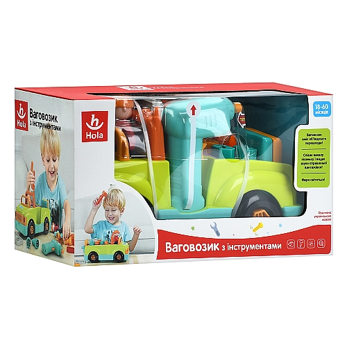 Конструктор-вантажівка "Ваговозик" HOLA 6109 музичний з інструментами