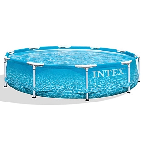 Intex Басейн каркасний 28206 NP круглий, діаметр 305см, висота 76см, об'єм 4485л, у коробці