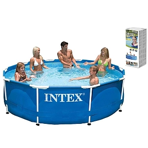 Басейн каркасний Intex 28200 круглий Metal Frame 305 х 76 см