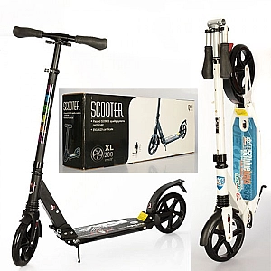 Самокат Urban Scooter 200 Pro – міський складаний, амортизатори, колеса 200 мм SR2-017 Колір Чорний