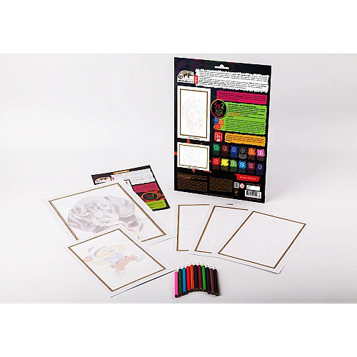 Творчий набір для розмальовки олівцями за номерами PBN-01-02