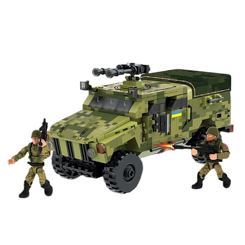 Конструктор IBLOCK Армія, "СБА" НОВАТОР, 462 деталі, 2 фігурки, PL-921-487