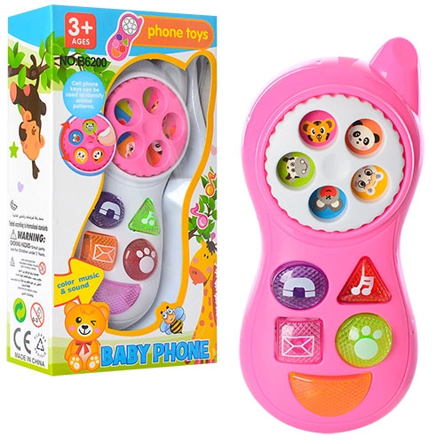 Іграшковий телефон B6200 з музикою та підсвіткою для дітей