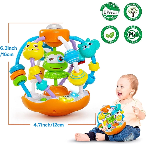 Игрушка Монтессори "Лабиринт с лягушкой": развивающая игра для моторики детей M5477