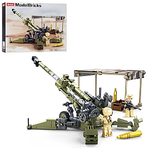 Конструктор Sluban M38-B0890 Армія, Гаубиця М777, 258 деталей 2 мініфігурки