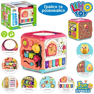Розвиваюча іграшка для малюків Ігровий центр 6в1 Куб-сортер FT 0029 AB