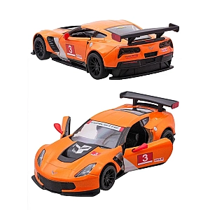 Машинка металева Kinsmart Corvette C7. R Race Car 2016. Помаранчева (KT5397W)