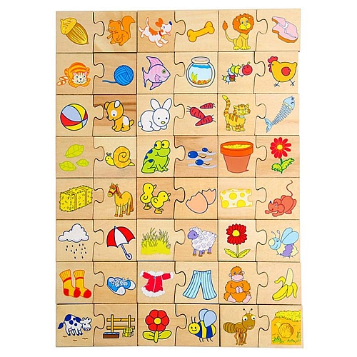 Дерев'яні пазли "Асоціації" MD2884 – 48 елементів для навчання