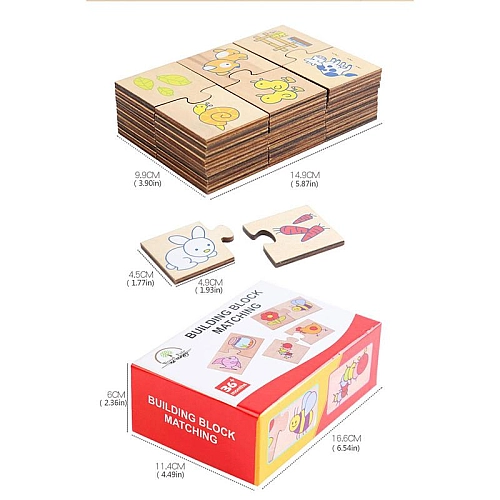 Дерев'яні пазли "Асоціації" MD2884 – 48 елементів для навчання