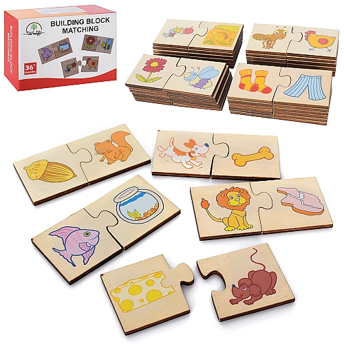 Дерев'яні пазли "Асоціації" MD2884 – 48 елементів для навчання