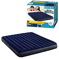 Матрац надувний туристичний INTEX 183X203-25 см Classic Downy Airbed Intex, 64755