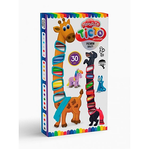 Тісто для ліплення "Master Do" коробка 30 кольорів, 20г