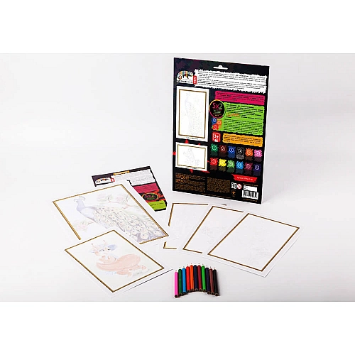 Творчий набір для розмальовки олівцями за номерами PBN-01-04